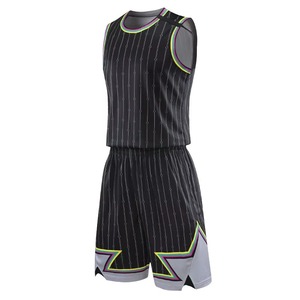 Ensemble d'uniformes de basketball réversibles, respirants et écologiques, avec motif personnalisé, maillot et short, vêtements de sport, nouveau design, vente en gros - Product Image 5