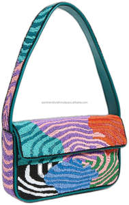 Top perles de rocaille pochette sac à main pour femmes fille élégant élégant perles de rocaille broderie pochette main Purce pour femmes filles - Product Image 3