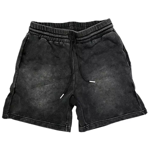 Custom Vintage Acid Wash Eco-Friendly Breathable Gym Shorts Men 100% Cotton <b>Elastic</b> Waist Workout Training Premium Quality - Product Image 5