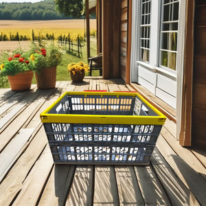 Durable Foldable PP Plastic <b>Crate</b> for Storage and Transport Custom Colors Available - Product Image 2