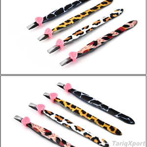 Pinzas de Cejas Premium con Estampado de Leopardo, Mango Rosa, Acero Inoxidable, Punta Puntiaguda, Herramienta de Precisión - Product Image 6