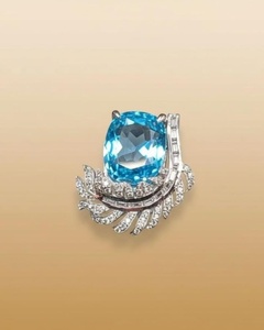 Colgante Idyllia con Diamante Azul Cultivado en Laboratorio, Plata 925, Collar Versátil y Elegante, Joyería de Boutique para Mujer - Product Image 3