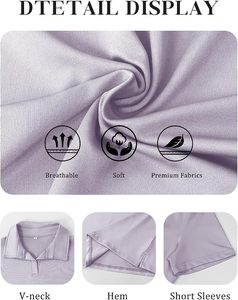 Polo à manches courtes pour femme, couleur unie, respirant, tricoté, décontracté - Product Image 6
