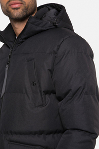 New Wholesale Custom Logo Adjustable Hooded With Zipper Puffer Men's Jacket Quilted Puffer Jacket Extreme <b>Warm</b> In Winter - Product Image 6