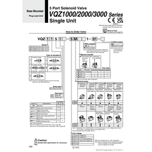 Válvula de control de válvula solenoide neumática SMC, válvula de control de VQZ1251-5MO1-Q - Product Image 2