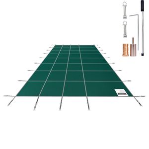 Copertura di Sicurezza Verde per Piscina 16x32 ft, Prodotto Durevole per Protezione e Sicurezza della Piscina - Product Image 5