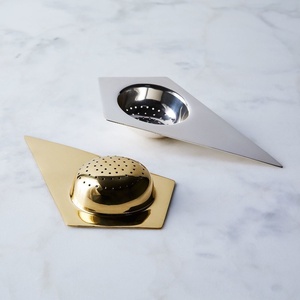 Premium Matte Gold <b>Tea</b> Strainer Floral Design Handmade Metal <b>Tea</b> Filter Fine Mesh Loose Leaf <b>Tea</b> <b>Infuser</b> Luxury Kitchen Tool - Product Image 4