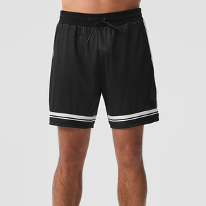Shorts de basketball en gros pour hommes – Taille élastique, coupe mi-haute, séchage rapide, respirant, polyester/coton, sport - Product Image 1