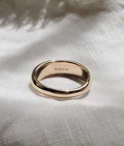 Bague de mariage trois étoiles en diamant, or massif 14 carats, sertie en creux, large et bombée, étincelante, diamants de laboratoire, luxe moderne, pour tous les jours et les propositions - Product Image 4