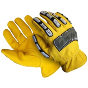 Gants de sécurité industriels en cuir pleine fleur de vachette, avec injection TPR, résistants à l'abrasion et à la chaleur, doublure en aramide, respirants, en spandex – Offre Spéciale - Product Image 1