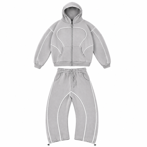 Conjunto de Chándal Urbano Personalizado para Hombre, Sudadera con Capucha Oversize y Pantalones Deportivos, Moda Hip Hop, Ropa al por Mayor - Product Image 6
