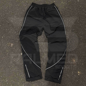 Windbreaker Tracksuit 2 Piece Zipper Jacket and Trouser Reflector Lines 100% Nylon Custom Logo Oversized Tracksuit For Men - Product Image 6
