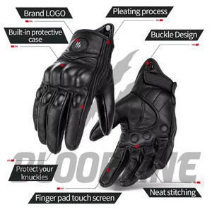 Guantes de Motocicleta de Cuero BLOODLINE, Estilo Deportivo, Transpirables, Sin Forro, para Ciclismo y Uso en Exteriores - Product Image 3