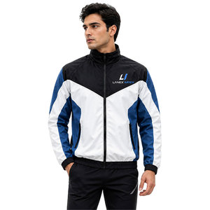 Custom White Black Blue Windbreaker <b>Jacket</b> Lightweight Waterproof Sports <b>Jacket</b> <b>Men</b> Running Training Outdoor Zip Up Windbreaker - Product Image 2