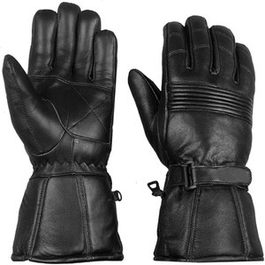 Gants de course en cuir pour motards, à doigts entiers, avec grip antidérapant, coutures renforcées et support pour le poignet - Product Image 1