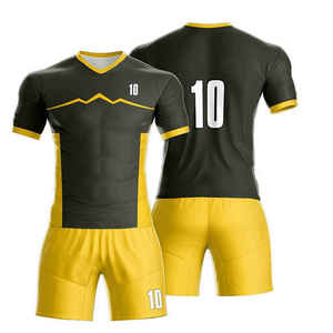 Maillots de football en gros, tenues d'équipe personnalisées, fournisseur de kits de football Pakistan, impression par sublimation, respirant, anti-bactérien, devant imprimé - Product Image 1