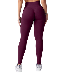 Vêtements de sport personnalisés avec logo, poches latérales, taille mi-haute, tenue de sport non transparente, faible MOQ, vente en gros, vêtements de yoga athlétiques pour femmes - Product Image 3