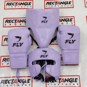 ชุดฝึกซ้อมมวยหนังแท้ใหม่เอี่ยม ผลิตตามสั่ง นุ่มสบาย ถุงมือคิกบ็อกซิ่งรุ่นล่าสุด ชุดมวยฟลาย - Product Image 1