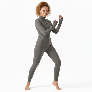 Hot New <b>Yoga</b> Clothes <b>Jacket</b> Women Hooded Slim Run Sports Top Zipper Opening <b>Yoga</b> <b>Jackets</b> Fast Dry Long Sleeve Fitness Clothing - Product Image 5