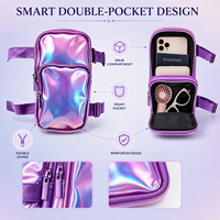 Sac de Cuisse Holographique OEM ODM en Gros, Imperméable, Antidérapant, avec Sangles Réglables, pour Carnaval, Festival, Rave, Concert