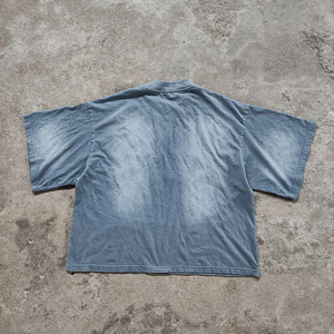 T-shirts Homme Oversize Cropped en Coton 100% Personnalisés avec Impression Strass, Lavage Stone Washed, Grammage Lourd, Fabrication OEM - Product Image 2