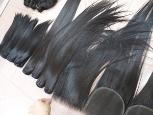 Wholesale Vietnamese Cambodian Bone straight HD lace transparent lace closure frontal full <b>wig</b> Virgin Human Hair Extensions - Product Image 3