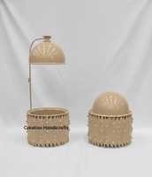 Bol de service de luxe en métal finition mate avec couvercle en dôme et lampe chauffante pour hôtels et traiteurs