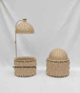 Bol de service de luxe en métal finition mate avec couvercle en dôme et lampe chauffante pour hôtels et traiteurs - Product Image 1