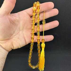 Chapelet musulman en résine Tasbih 99 perles, perles de prière islamiques faites à la main, écologiques, décoration intérieure, décoration religieuse, décoration fantaisie Ramadan - Product Image 1