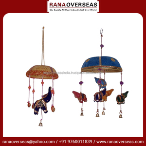 <b>High</b> Selling <b>Best</b> Quality Handcrafted Cotton <b>Wind</b> <b>Chime</b> Hanging Elephant <b>Wind</b> <b>Chime</b> With Bells at Market Price From Wholesaler - Product Image 5