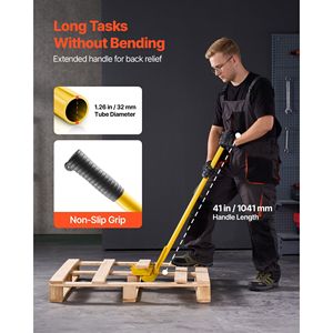 Attrezzo per Rimozione Pannelli da Terrazza in Acciaio al Carbonio da 41 Pollici, Capacità 2000 Libbre Attrezzo per lo smontaggio di pallet con elevata capacità di carico, leva per demolizioni, barre di sollevamento - Product Image 5