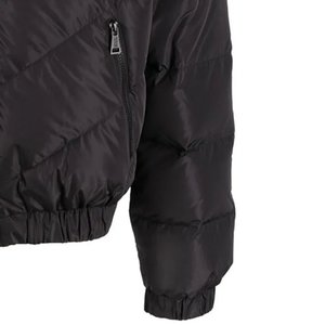 Manteau d'hiver pour homme noir à col montant, coupe droite, fermeture éclair, épais, décontracté, couleur unie, très vendu - Product Image 6