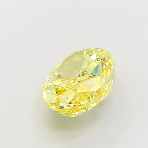 Excellente pierre précieuse synthétique polonaise de 5,14 carats, taille ovale, jaune vif fantaisie, diamant de laboratoire certifié IGI, clarté VS2 - Product Image 2