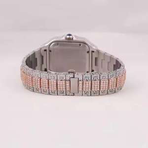 Best Selling VVS Moissanite Diamond <b>Watch</b> Fully <b>Iced</b> <b>Out</b> Stainless Steel Quartz Movement Mossanite <b>watch</b> From india manufacturer - Product Image 3