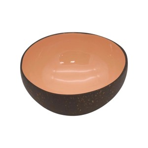 Bol en coquille de noix de coco naturelle polie et laquée, écologique, fait main, moderne, décoratif, pour servir des fruits et des salades, biologique, végétalien - Product Image 4