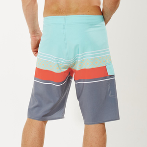 <b>Men's</b> Blacked Board Shorts Sublimation Printing Knee Length Drawstring Waist 4 Way Stretch Swimming <b>Trunk</b> Shorts - Product Image 3