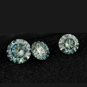 Moissanite ronde verte de haute qualité, diamant synthétique cultivé en laboratoire, moissanite en vrac, diamant de qualité excellente, clarté VVS, grossiste - Product Image 5