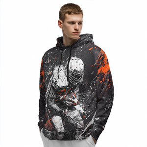 Sweat à capuche de football de haute qualité en sublimation 100% polyester, sweats à capuche de football athlétiques pour hommes, vêtements de sport, sweats à capuche de football en sublimation - Product Image 6