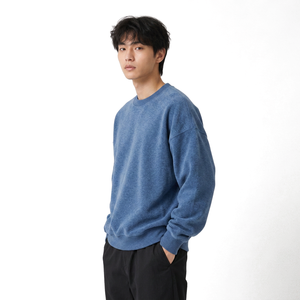 Wholesale relaxed oversized cotton <b>sweatshirt</b> with garment dyed and <b>vintage</b> wash for US apparel retailers - Product Image 2