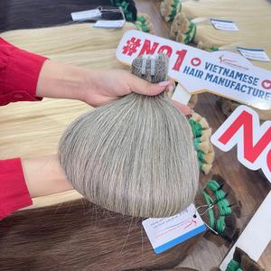 ผมตรงแบบมัดเป็นช่อ สีเทาธรรมชาติ ผมแท้เวียดนาม สีเทา น้ำหนัก 100 กรัม - Product Image 2