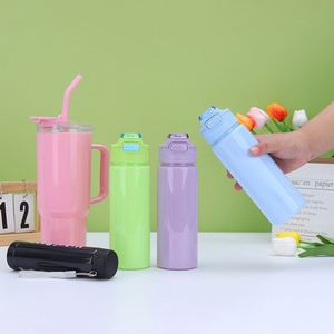 Stylish Slim Design Drinking Sports Water Bottles 3 in 1 Plastic <b>Cup</b> <b>Set</b> - Product Image 3