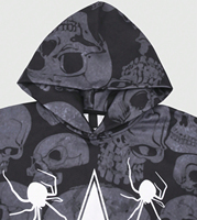 Glory Wholesale Sweat à capuche oversize personnalisé pour homme, imprimé étoile à cinq branches et araignée, décontracté, manches longues, épaules tombantes, 100% coton, hiver