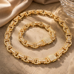 สร้อยคิวบันฮิปฮอปประดับเพชรโมอิสซาไนต์สีดำ Starspire Jewels ลดราคาพิเศษ เงินแท้ 925 ชุบโรเดียม ตัวเรือนแบบกรงเล็บ ประดับเพชรแถวเดียว สำหรับผู้หญิง/ยูนิเซ็กส์ - Product Image 1