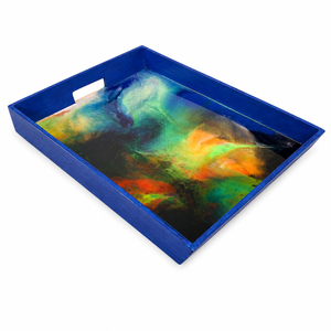 ถาดเสิร์ฟเรซิ่นทำมือ |   ถาดวางของตกแต่งบ้านพร้อมกรอบไม้ - Product Image 3