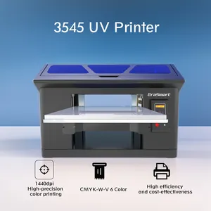 Erasmart Newest UV Sticker DTF Film 3545 Size L130 Printing Machine Uv Flattbed Sticker Printer With Varnish