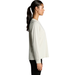 <b>Womens</b> O Neck Long Sleeve T Shirt Regular Fit Small Chest Print Clean <b>Back</b> Casual Wholesale Custom OEM Cotton Jersey Tee Shirt B - Product Image 4