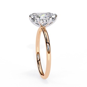 Bague de fiançailles en moissanite poire, bague halo en argent sterling 925, bague taille poire 10x7mm, bague de mariage pavée, bague de mariée en forme de larme - Product Image 3