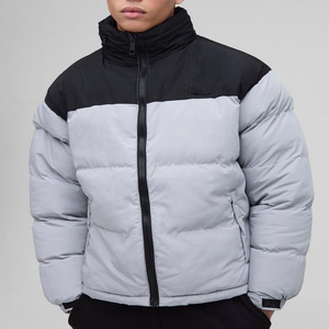 เสื้อแจ็คเก็ตพัฟเฟอร์พรีเมียมสำหรับผู้ชาย OEM สำหรับฤดูหนาว เสื้อผ้าลำลองกลางแจ้งแบบสั่งทำพิเศษสำหรับผู้ชาย กันลม มีซิปปิด กระเป๋าข้าง เสื้อโค้ทผู้ชาย - Product Image 1