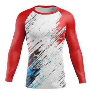 T-shirt de compression à manches longues pour hommes, haute qualité, pour la natation, le surf, la lutte, vente en gros, Rashguard MMA - Product Image 3