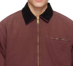 Veste de Travail en Jean 100% Coton Personnalisée pour Homme, Col Montant, Fermeture Éclair, Épaisse, Vintage, Coupe-Vent Hiver - Product Image 5